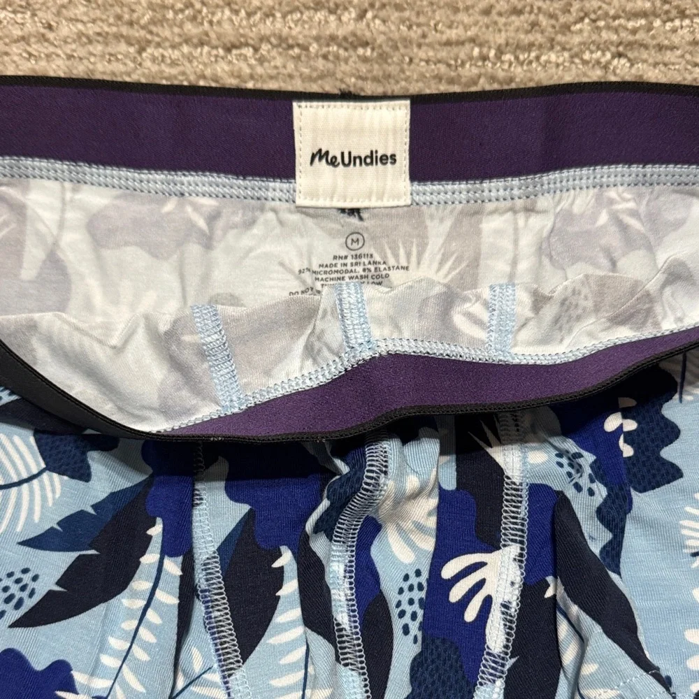 3 Pair MeUndies Men's Patterned Boxer Trunks